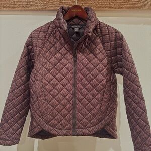 Athleta Whisper Featherless Jacket Brown/Black